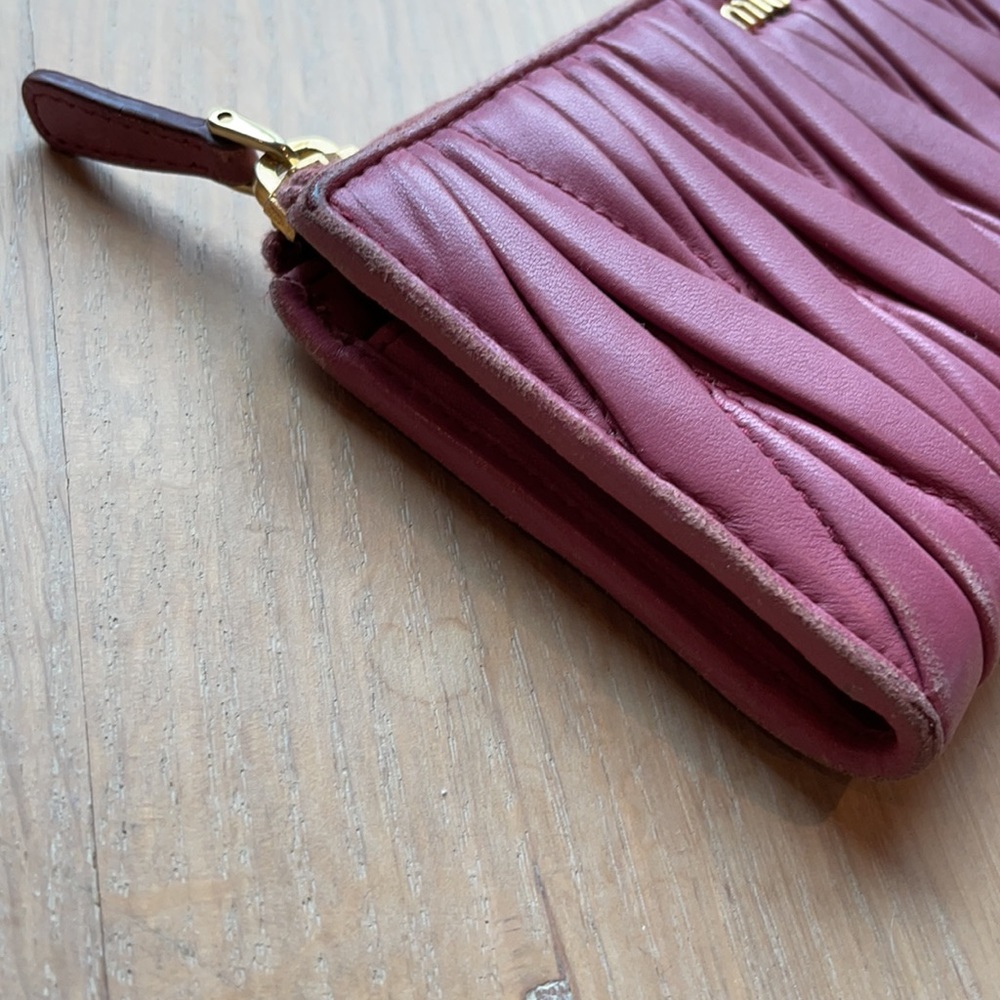 Authentic Miu Miu Pink Matelasse Wallet - image 3